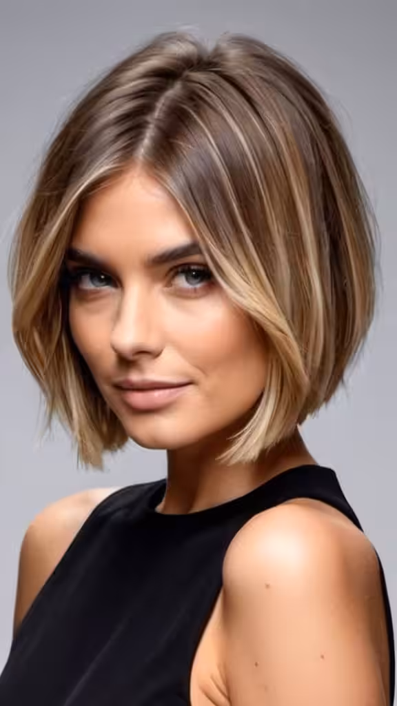 Short Straight Balayage Hair Balayage Short Hair Looks