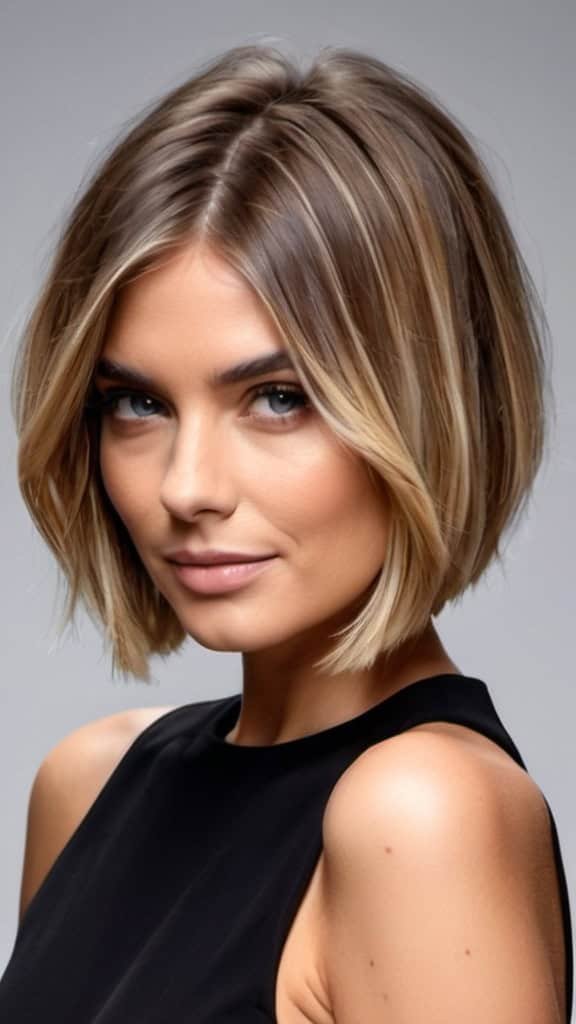 Short Straight Balayage Hair Balayage Short Hair Looks