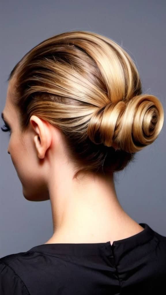Short hair chignon Creative Updo Ideas for Short Hair