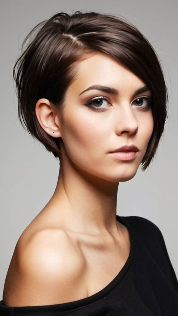 Side-Swept Bob Undercut women undercut hairstyle