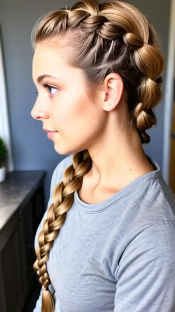 Side-Swept Dutch Braid Braided Hairstyles for Long Hair