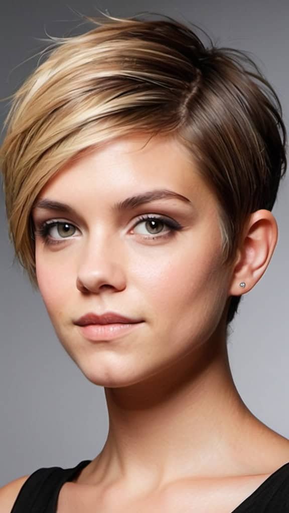 Side-Swept Pixie with an Undercut Chin Length Hairstyles