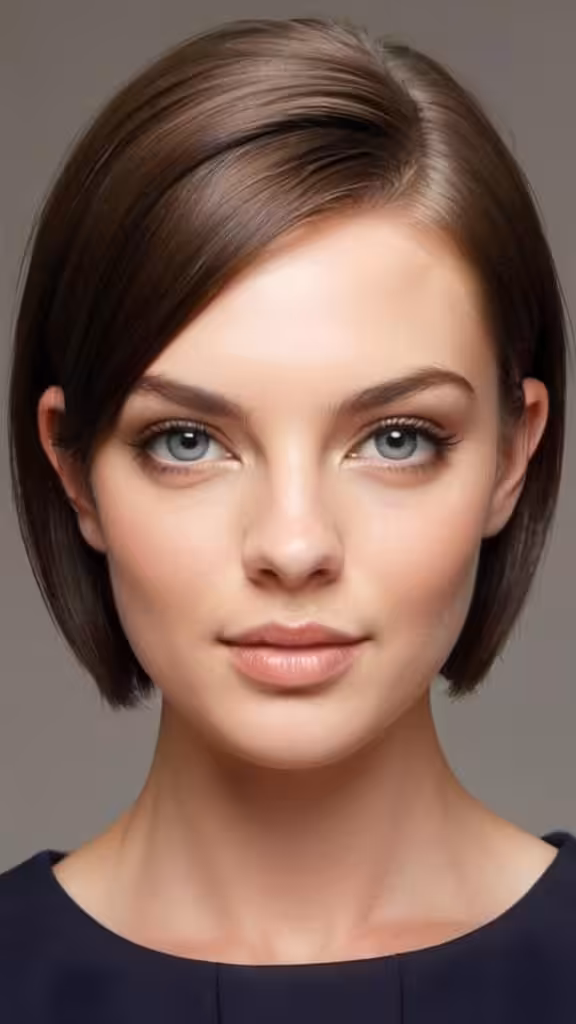 Sleek Half-Tucked Long Hairstyles for Women with Round Faces