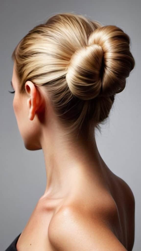 Sleek Knotted Bun Creative Updo Ideas for Short Hair