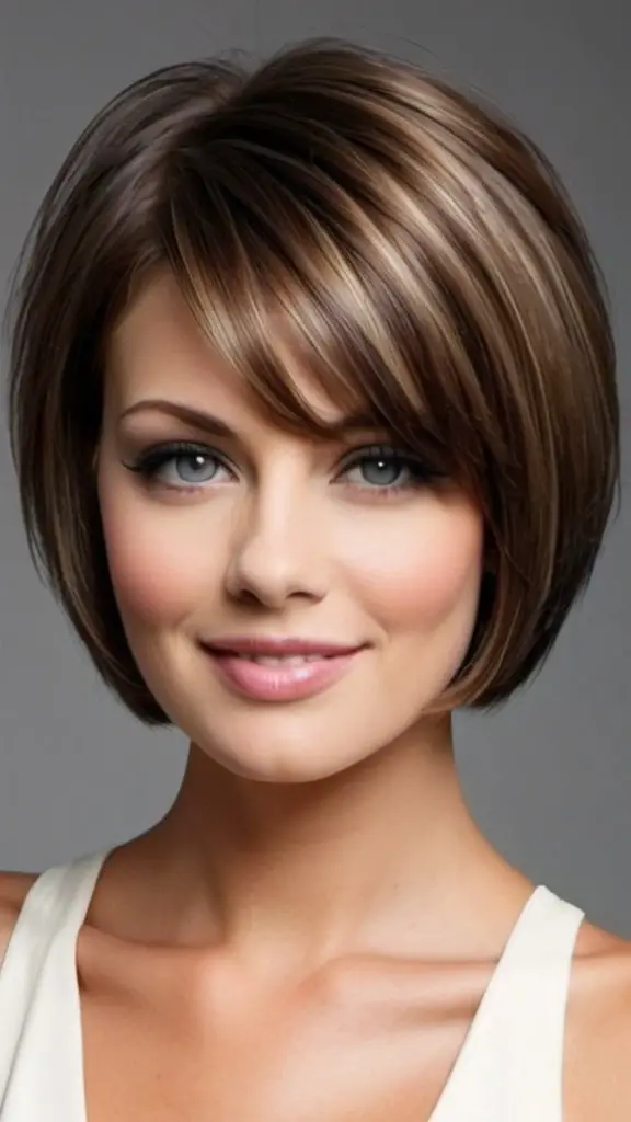 Sleek Micro Bob with Flipped Ends Short Haircuts for Thick Hair