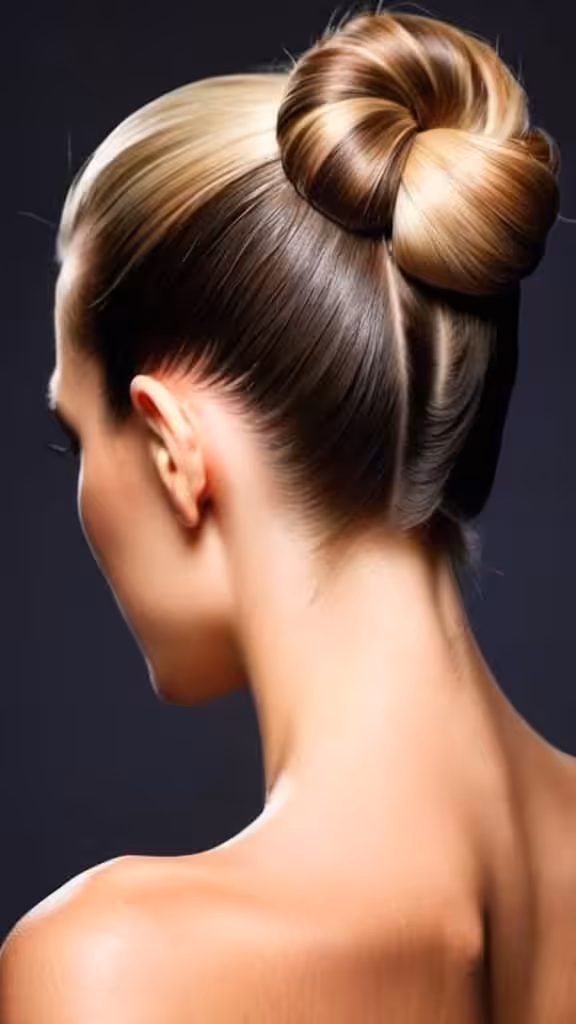 Slicked-Back Bun Creative Updo Ideas for Short Hair