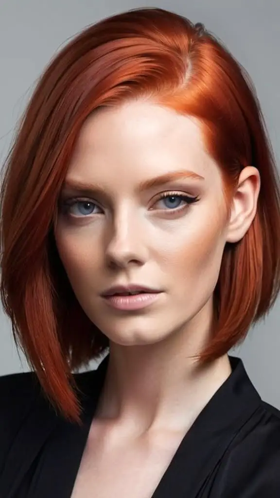 Slicked-back Lob For Red Hair Nifty Red Hairstyles