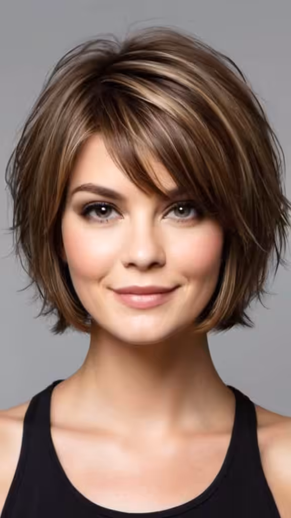 Springy Chin Bob Short Layered Hairstyles