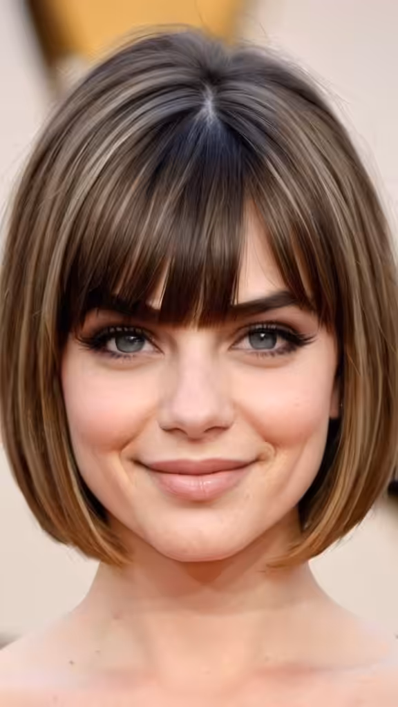 Square Bob and Light Bangs Short Hairstyles for Girls of All Ages