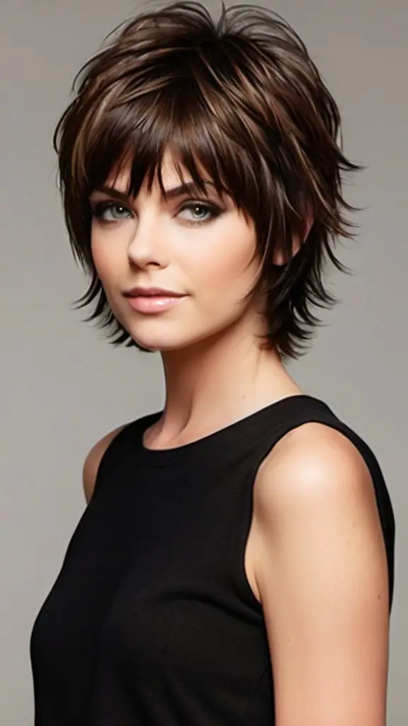 Straight Shag Short Shag Hairstyles