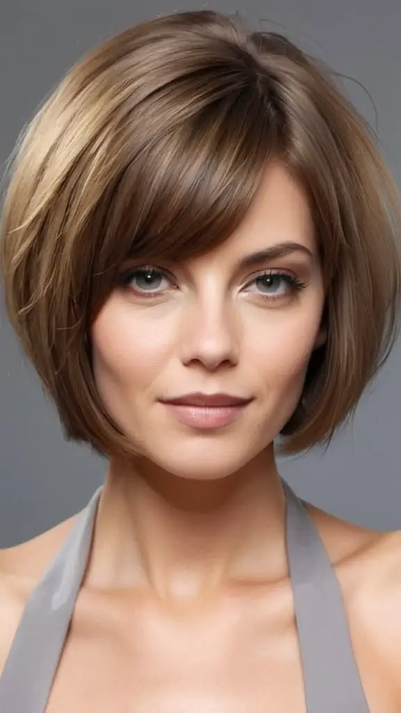 Swept-back Voluminous Bob Chin Length Hairstyles