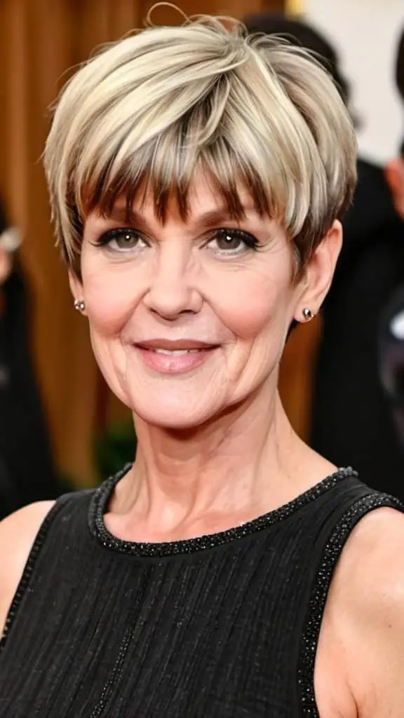Tapered Bowl Cut Simple Short Hairstyles for Women over 50