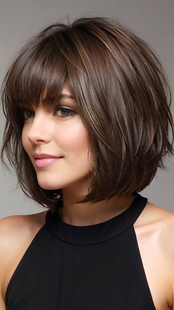 Textured Long Bob Chin Length Hairstyles
