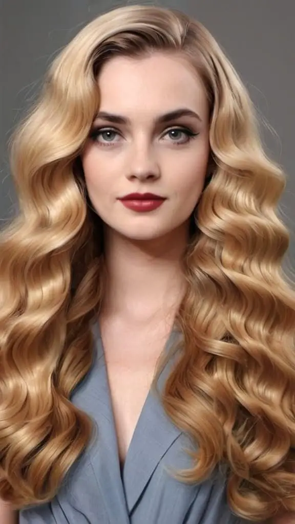The Vintage Waves Long Open Hair Hairstyles