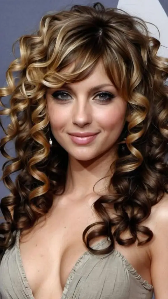 Thick Banged Shagged Curls Long Curly Hairstyles