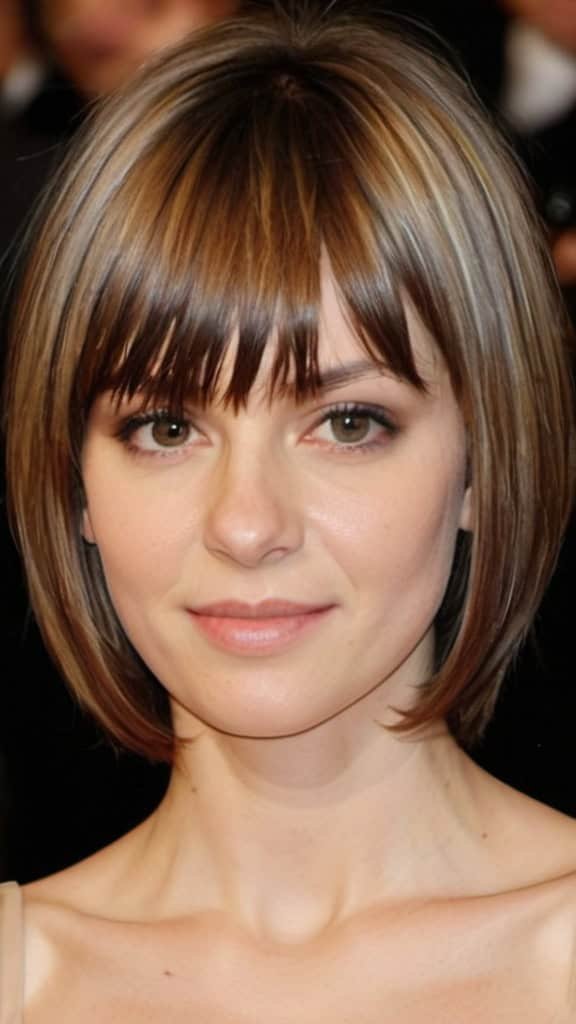 Tiered Layers with Short Bangs Hairstyles for Long Thin Hair
