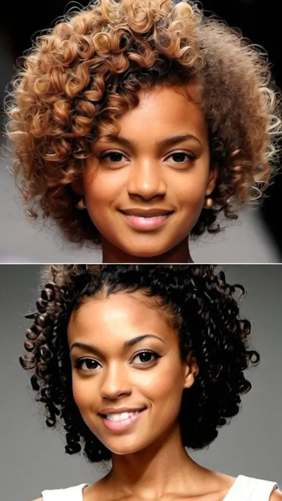 Tight Curls Natural Hairstyles for Short Hair