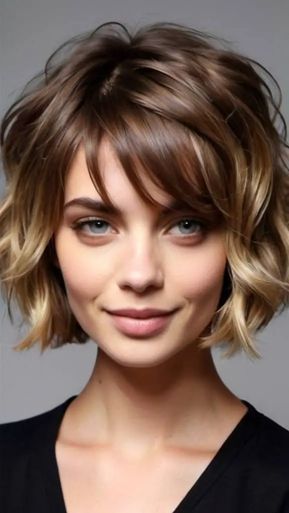 Tousled Bob Short Wavy Hairstyles