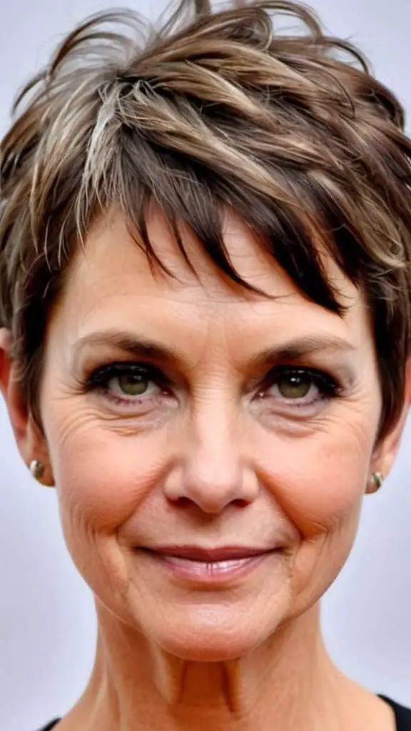Tousled Pixie Cut Simple Short Hairstyles for Women over 50