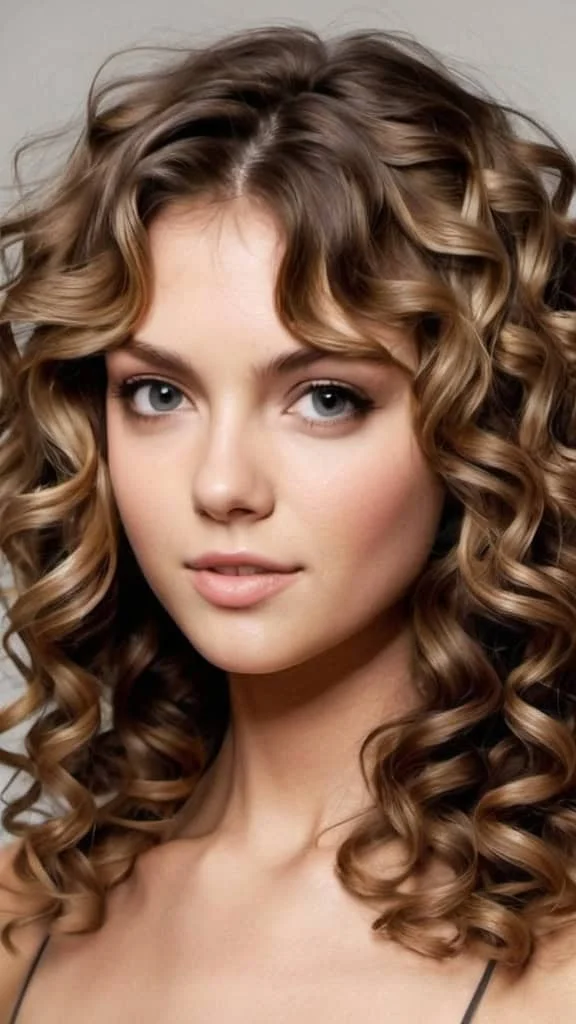 Tousled Side-Parted Curls Long Curly Hairstyles
