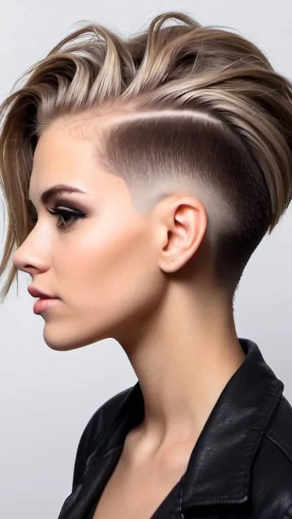 Trendy Undercut Design women undercut hairstyle