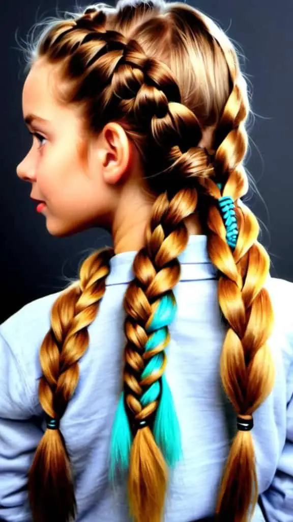 Triple Braid Braided Hairstyles for Long Hair