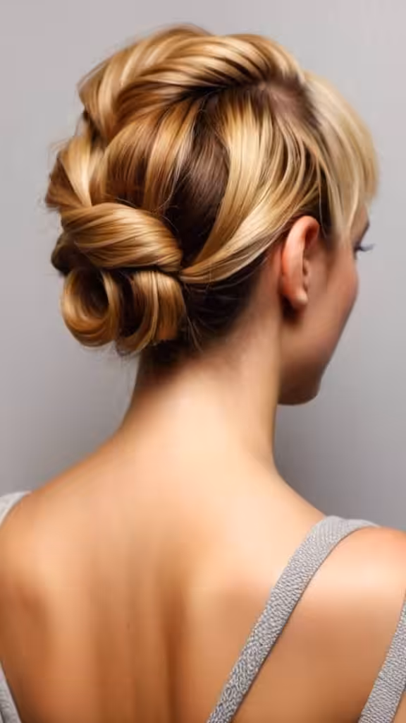 Twisted Gibson Roll Creative Updo Ideas for Short Hair