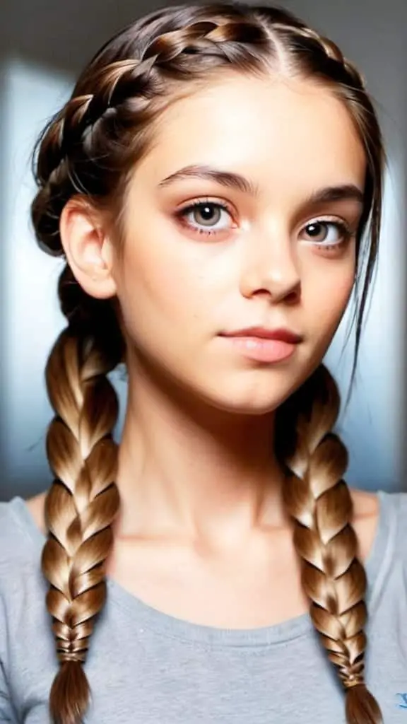 Two Side Braids Braided Hairstyles for Long Hair