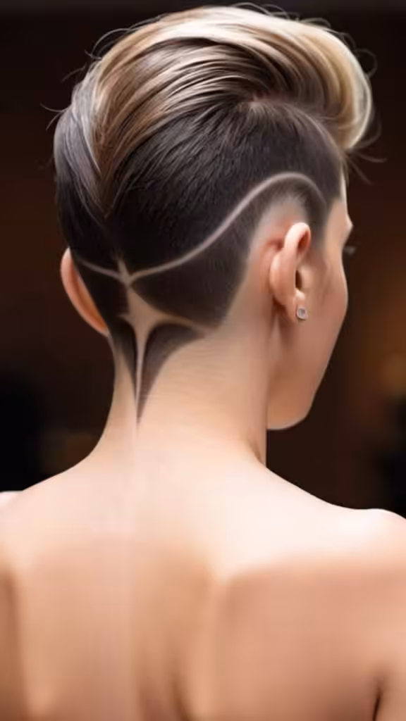 V-Shaped Nape Undercut women undercut hairstyle