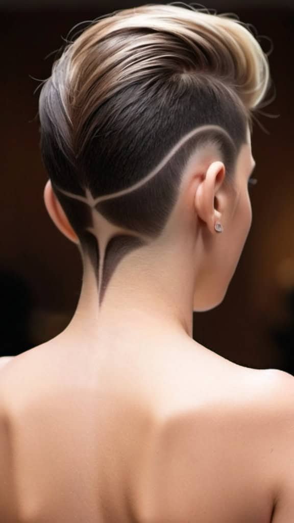 V-Shaped Nape Undercut women undercut hairstyle
