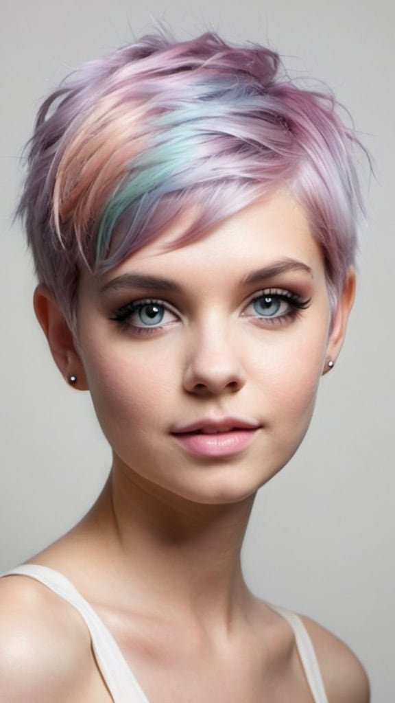 Versatile Pastel Pixie Pixie Haircuts for Thick Hair