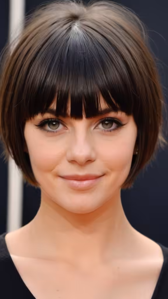 Very Short Hair with Blunt Bangs Short Hairstyles for Girls of All Ages