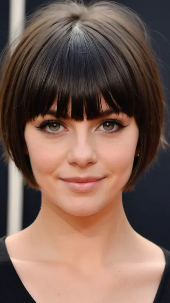 Very Short Hair with Blunt Bangs Short Hairstyles for Girls of All Ages