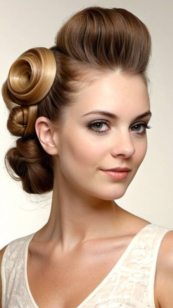 Vintage Roll Updo Casual Updos for Long Hair