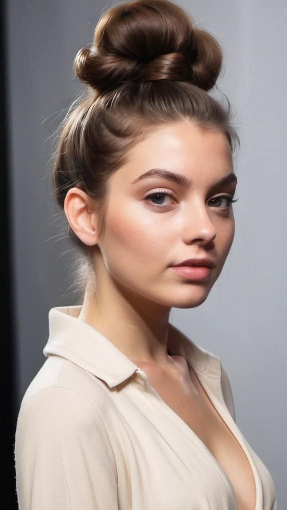 Voluminous Half-Top Knot Hairstyles for Long Natural Hair