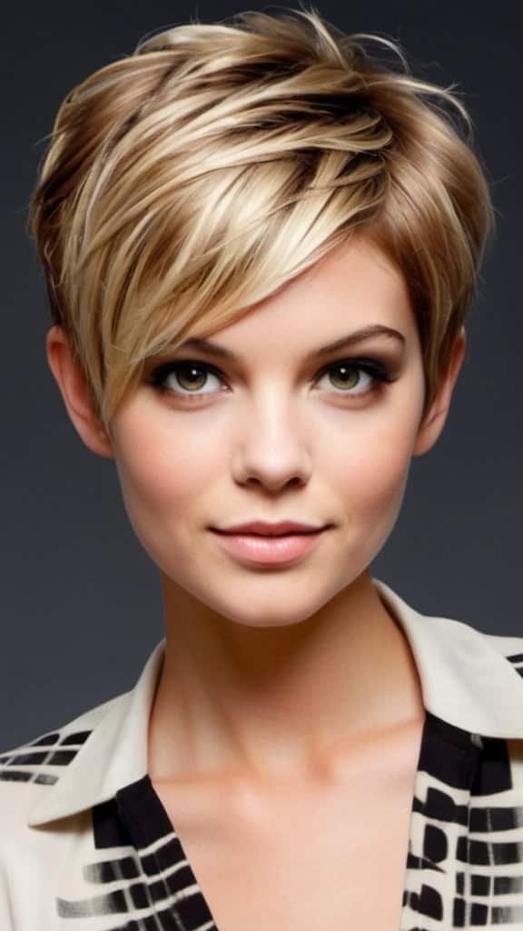 Voluminous Pixie with Tapered Elegance Pixie Haircuts for Thick Hair