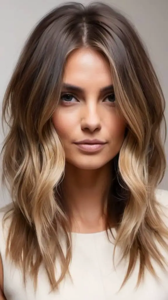 Warm Balayage on Long-Layered Hair Balayage Short Hair Looks