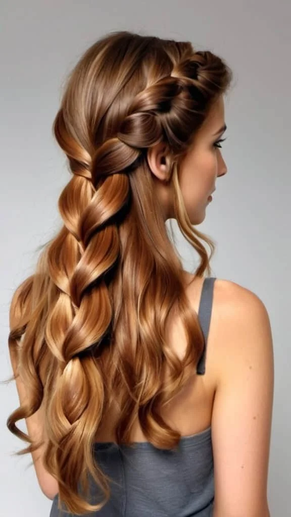 Wavy Braid Fall Hairstyles for the Autumn