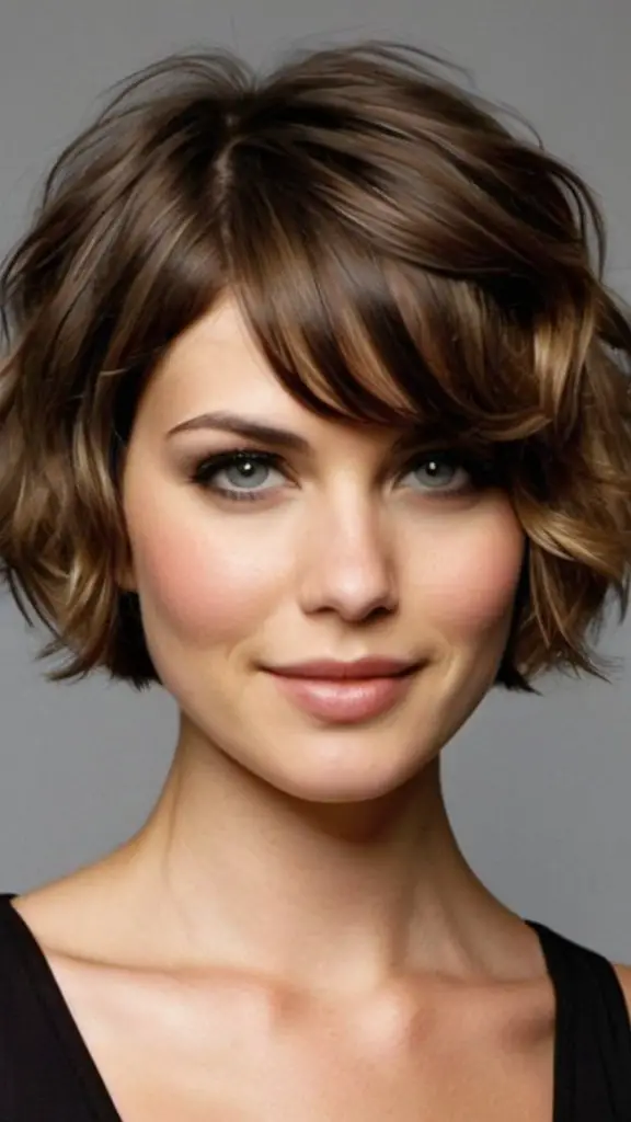 Wavy Crop Cut Short Haircuts for Thick Hair