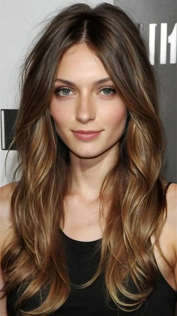 Wavy Long Layers Hairstyles for Long Thin Hair