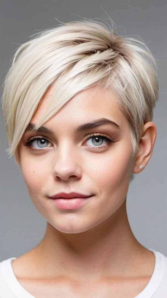 White Blonde Pixie Bob Short Blonde Hairstyles