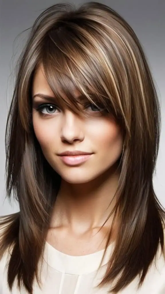 Wispy Graduated Layers Hairstyles for Long Straight Hair