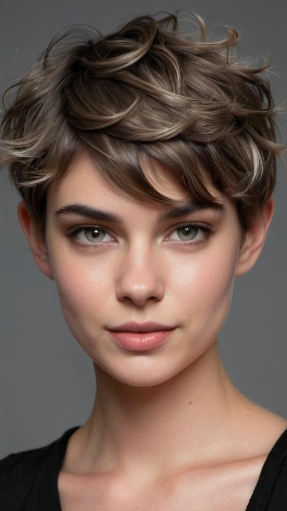 Wolf Cut Short Wavy Hairstyles