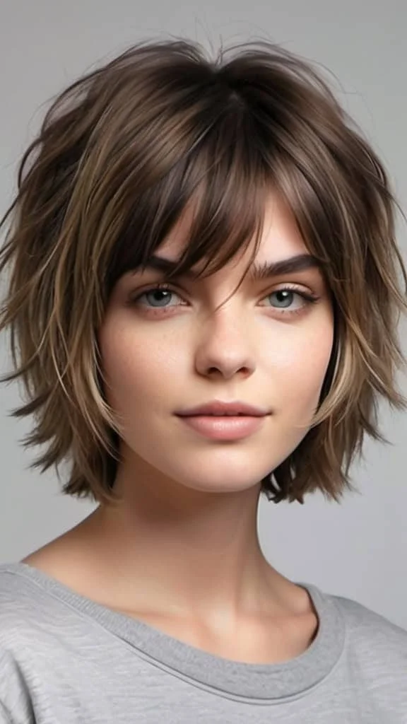 Youthful Shaggy Lob Long Shag Haircuts