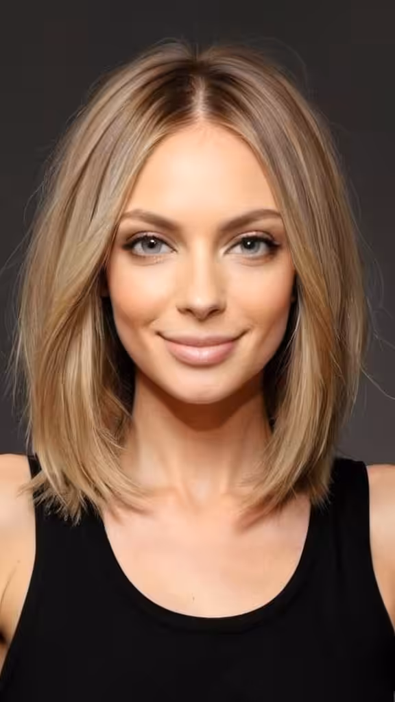 All One Length Medium Length Hairstyles for Thin Hair