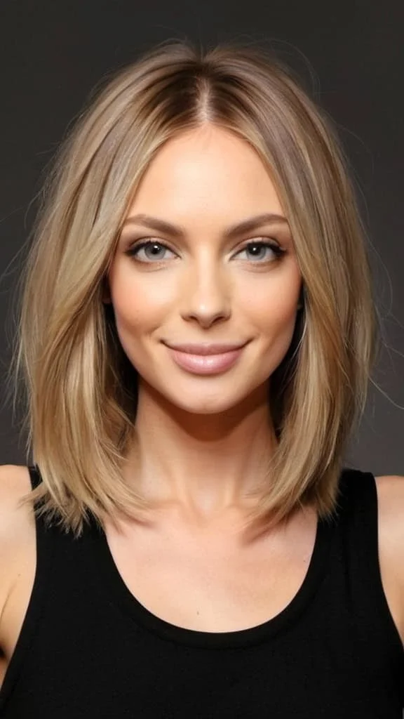 All One Length Medium Length Hairstyles for Thin Hair