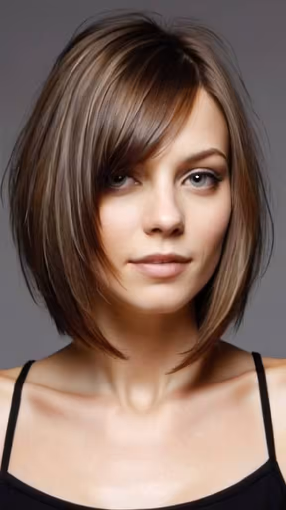 Angled Lob Medium Length Hairstyles for Thin Hair