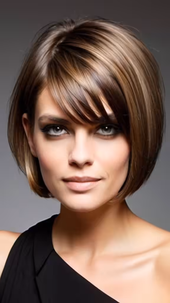 Asymmetrical Bob - 19 Short Haircuts for Oval Faces: Trending Now for 2026