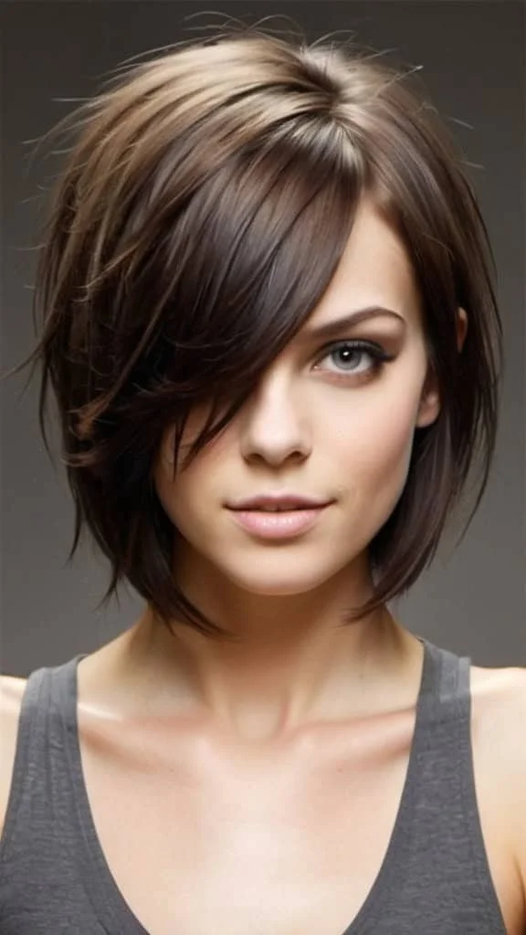 Asymmetrical Cut Medium Length Hairstyles for Thin Hair