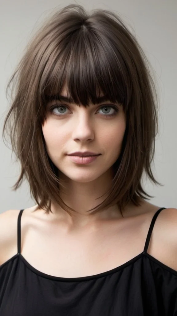 Medium-Length Haircuts with Bangs